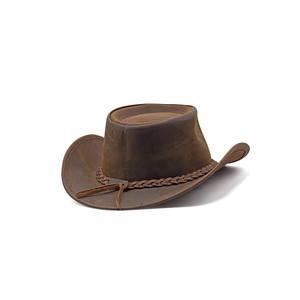 Chapeau Fedora en feutre de cuir unisexe, léger, fait main, façonnable, réglable, à large bord, durable, couleur personnalisable - Product Image 1
