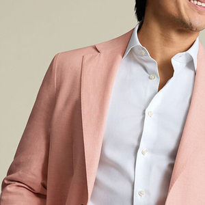 Blazer en lin et coton pour homme, col cranté, simple boutonnage, style italien, veste de costume tissée respirante, coupe classique, haute qualité 3D - Product Image 3