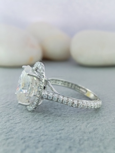 2ct Oval and Round Cut Diamond Women's Fine Solitaire VVS Lab Grown 14k 18k Gold Engagement Wedding Ring GIA IGI Certified - Product Image 3