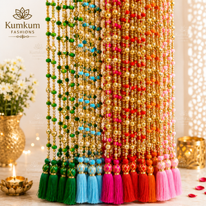 Indian <b>Wedding</b> <b>Decor</b> Colorful Velvet Ball Tassel Garland Pompom Bell Strings Festive <b>Wedding</b> Housewarming Stage Backdrop <b>Decor</b> - Product Image 1