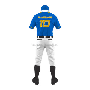 Ensemble d'uniformes de baseball pour hommes, maillot et pantalon à logo brodé personnalisé, vêtements de sport d'équipe en polyester durable, usine OEM - Product Image 6