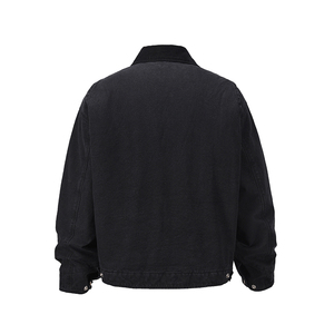Chaqueta de Trabajo Unisex TRAMA SPORTS APPAREL, Color Caqui, Lana, Cuello Alto, Cierre de Cremallera Impermeable, Abrigo Grueso Informal para Invierno - Product Image 6