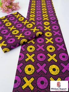 Tela de algodón Ankara con estampado africano de primera calidad para confección de vestidos y manualidades en Ghana - Product Image 4