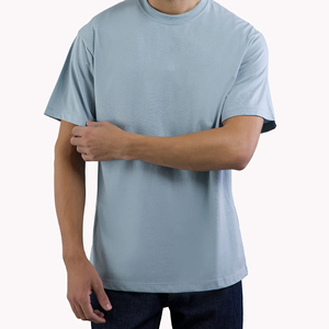 T-shirts surdimensionnés anti-plis, impression numérique OEM, motifs unis, t-shirts en sergé 100 % polyester pour hommes, vente chaude - Product Image 6