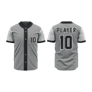 Camiseta de Béisbol Sublimada Personalizada para Hombre, Transpirable, a Rayas, con Botones, Uniforme de Softbol, Manga Corta, Ropa Deportiva - Product Image 5