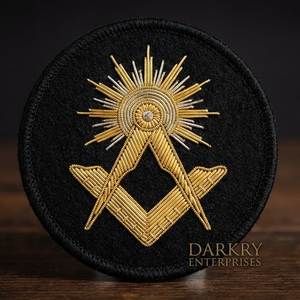 Insignia Masónica Bordada a Mano con Hilo de Oro, Emblema Masónico Personalizado, Parche para Blazer, Forma Ovalada, para Logia - Product Image 5
