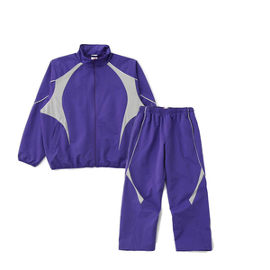 Nueva llegada: Conjunto deportivo personalizado para hombre, chaqueta cortavientos con bloques de color, pantalones de nailon con forro de malla, conjunto deportivo con estampado urbano. - Product Image 6