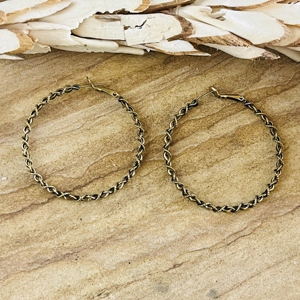 Latest Design Brass <b>Hoop</b> <b>Earrings</b> Twisted Design <b>for</b> <b>Women</b> Antique Brass Finish Ethnic <b>Hoop</b> Jewelry <b>for</b> Wholesale/OEM/ODM - Product Image 1