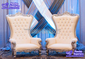 Chaises de game of thrones personnalisées, meubles de mariage, pour scène de mariage, or blanc, roi reine, Royal, or et argent - Product Image 6