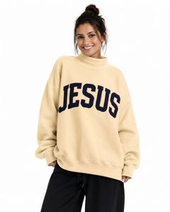 Fabricants professionnels – Nouveau pull décontracté en maille à col montant pour femme, en tissu polaire, style pull-over, personnalisable, hiver-automne - Product Image 1