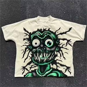เสื้อยืดคอกลมทรงบ็อกซี่ ผ้าคอตตอนหนา 200 กรัม พิมพ์ลายกราฟิกสำหรับผู้ชาย สั่งพิมพ์ลายแบบ DTG ได้ คอเต่า ไหล่ตก - Product Image 1