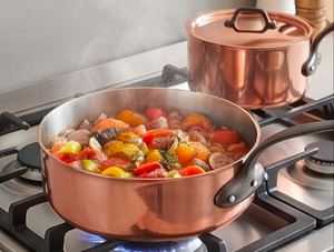 Copper Sauce <b>Pans</b> With Stainless Steel Covers Minimalist Design Heat Resistant For Kitchen Gas Use <b>And</b> Induction Cookers Use - Product Image 6
