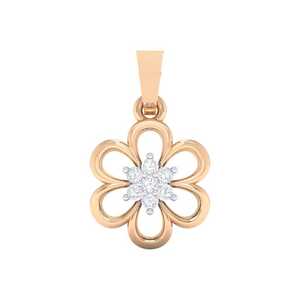 Pendentif Fleur en Diamant de Laboratoire, Argent Sterling 925, Bijoux Floraux Raffinés, Pendentif Personnalisé Élégant, Collection de Bijoux B2B en Gros - Product Image 2