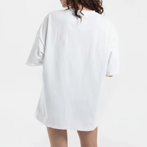T-shirt d'été pour femme en cachemire à prix réduit, coupe ample oversize, manches courtes, col rond, épaules tombantes, séchage rapide, respirant, en jersey - Product Image 6