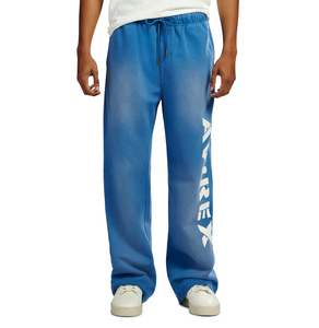 Pantalon de jogging en molleton de coton vieilli personnalisé, style streetwear vintage, coupe large, avec logo OEM - Product Image 3