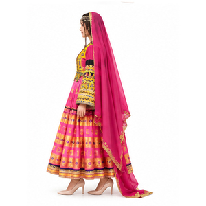 Nuevo Vestido Afgano Kuchi Hecho a Mano para Mujer, Diseño Tradicional, Tela de Lino y Seda de Alta Calidad, Último Diseño, MOQ Bajo - Product Image 4