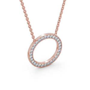 ZAWO HOUSE Colgante circular de diamante moissanita con collar de 18 pulgadas en plata 925, joyería fina de lujo para boda para mujer - Product Image 4