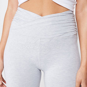 Professional Manufacture Wholesale Rate Yoga <b>Leggings</b> Best Quality Latest Design Mid Waist Solid <b>Pattern</b> Full Length Elastic - Product Image 5