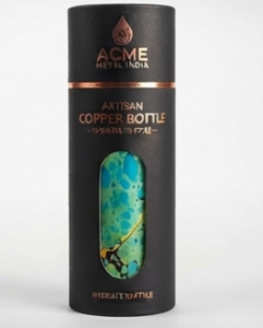 Luxury Green Marble Texture Printed Copper <b>Water</b> Bottle Modern Minimalist Style Eco Friendly For Daily Hydration Travel Gym Gift - Product Image 6