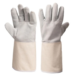 Ab Grade Extreme Heat <b>Fire</b> Resistant Anti-smash TIG MIG Welding Gloves Full Thumb Fleece Lined Goat Grain Cowhide Split Leather - Product Image 1