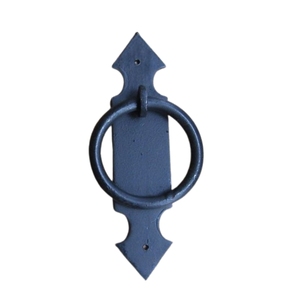 Poignée de porte rustique en fer forgé noir antique pour porte d'entrée en bois - Product Image 2