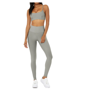 Conjunto de Yoga de 2 Piezas para Mujer, Hecho en Pakistán, de Alta Calidad, Diseño Sólido, Tela Transpirable, Absorbe el Sudor, con Cintura Elástica - Product Image 5