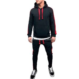 Ventes en gros de survêtements de sport pour hommes respirants, personnalisés, pour l'automne, ensembles de jogging, nylon/coton, pantalon noir, fitness, une pièce, adultes - Product Image 6