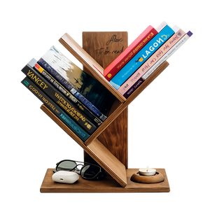 Modern <b>Wall</b> <b>Mounted</b> Wooden Single Book <b>Shelf</b> Organizer | Handmade Durable X-shaped <b>Wall</b> <b>Shelf</b> Space Saving Home Decor Living - Product Image 1