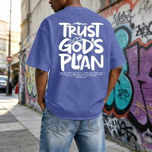 เสื้อยืดโอเวอร์ไซส์พิมพ์ลายกราฟิกสไตล์วินเทจสำหรับผู้ชาย ผ้าคอตตอน 100% หนา 240 GSM ทรงคอกลม ใส่สบาย สไตล์ลำลอง - Product Image 2