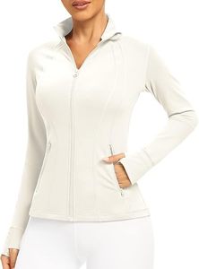 Camiseta Deportiva de Manga Larga con Cuello Alto y Cremallera para Mujer, Color Rosa, Transpirable, de Spandex y Poliéster, Ajuste Ceñido, Estilo Casual - Product Image 1