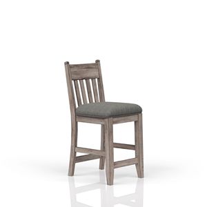 Juego de 2 taburetes de mostrador gris rústico para juegos de comedor - Product Image 3