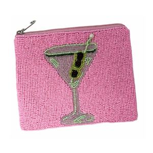 Porte-monnaie perlé style breloque à vin, fait main, écologique et durable, avec fermeture éclair, accessoires de fête de Noël, bijoux - Product Image 3