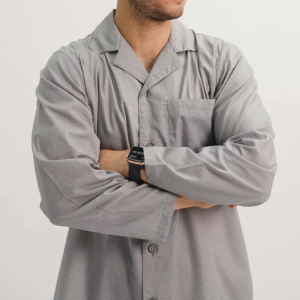 ชุดนอนผู้ชายแฟชั่น ผ้าฝ้าย 100% สกรีนโลโก้ได้ เสื้อแขนยาว กางเกงขายาว ชุดลำลอง 2 ชิ้น สำหรับฤดูร้อน ไซส์ใหญ่ - Product Image 3