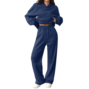 Nouvel ensemble de survêtement oversize tendance pour femme – Léger, hiver, épaules tombantes, personnalisable, grandes tailles - Product Image 4