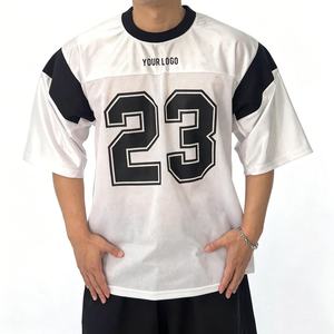 Maillot de football américain personnalisé pour homme adulte, 100 % polyester, imprimé numérique, séchage rapide, respirant, manches courtes, pour équipe - Product Image 3