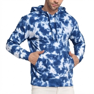 Sweat-shirt à capuche tie-dye pour homme, coupe classique, en coton French Terry, décontracté, pour l'automne, avec poche avant, prix de gros - Product Image 1