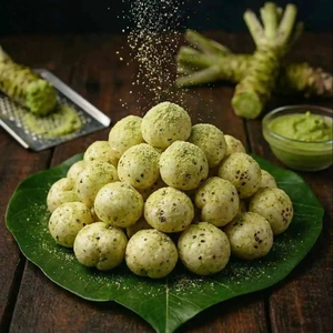 Roasted & Flavoured Organic Makhana Wasabi Gourmet Spicy Healthy Semi-Soft <b>Snack</b> Made in India 90 Gms Pack - Product Image 1