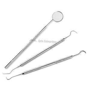 Kit de Herramientas de Higiene Dental de Acero Inoxidable, Raspador de Sarro, Limpiador Dental, Espejo Bucal, Instrumento Quirúrgico Dental Manual con Certificación CE - Product Image 1