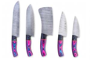 Ensemble d'outils de cuisine professionnels en acier à motifs, 5 pièces, collection de présentation haut de gamme - Product Image 5