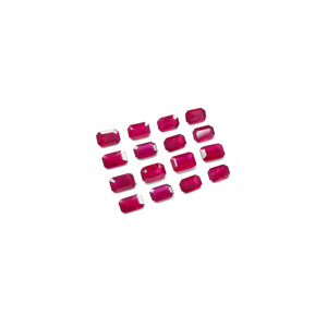 Rubis naturels non traités du Mozambique, octogones calibrés 4x6mm, pierres précieuses de rubis naturelles facettées pour la fabrication de bijoux, prêtes à l'emploi - Product Image 4