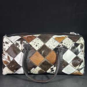 กระเป๋าเดินทางหนังวัวแท้สไตล์วินเทจ  กระเป๋าถือแบบดัฟเฟิลสำหรับวันหยุดสุดสัปดาห์  กระเป๋าเดินทางขึ้นเครื่องบิน  รับผลิตตามแบบ OEM รุ่น LHTB-0094 - Product Image 1