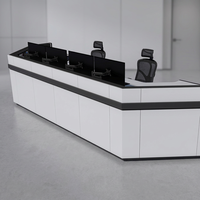 Console de salle de contrôle intelligente, poste de travail ergonomique pour opérateur, mobilier de centre de commande, conception personnalisée