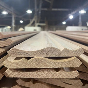 Plinthes en bois massif modernes, moulures en chêne rouge, garnitures écologiques résistantes à l'humidité pour la maison, l'hôtel et l'usine (vente en gros) - Product Image 1