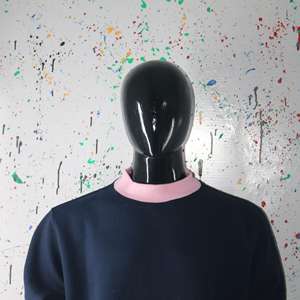 Sudadera de cuello alto azul y rosa con bordado 100% y cuello ancho CLUSH SPORTS - Product Image 4