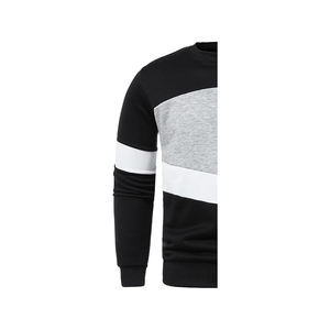 Men's Premium 100% Cotton Knitted Fleece O-<b>Neck</b> Pullover Sweatshirt Eco-Friendly Breathable Solid Embossed Printed Design Front - Product Image 3