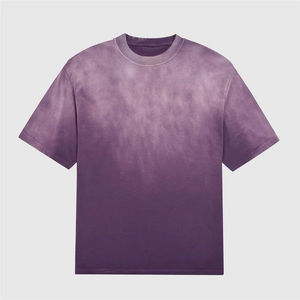T-shirt décontracté en coton 100% pour homme, avec logo sur le devant, effet délavé, tricoté, écologique - Product Image 5