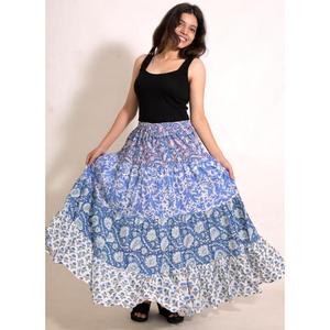 Boho Cotton <b>Patchwork</b> Maxi <b>Skirt</b> Handmade Indian Long <b>Skirt</b> Hippie Festival <b>Skirt</b> Women's Clothing - Product Image 1