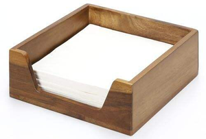 Distributeur de serviettes en bois de conception nouvelle pour restaurants, support de serviettes de table plat pour usage commercial - Product Image 5