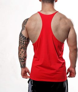 เสื้อกล้ามผู้ชาย ผ้าฝ้าย สำหรับออกกำลังกาย แบบสตริงเกอร์ สั่งทำได้ ใส่สบาย ขายส่ง เสื้อกีฬาแบบเรียบ - Product Image 1