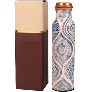 Onyx Black Hexagon Dimpled Solid Copper Water <b>Flask</b> Modern Geometric Dual-Tone Surface Metallic Hydration Vessel - Product Image 5